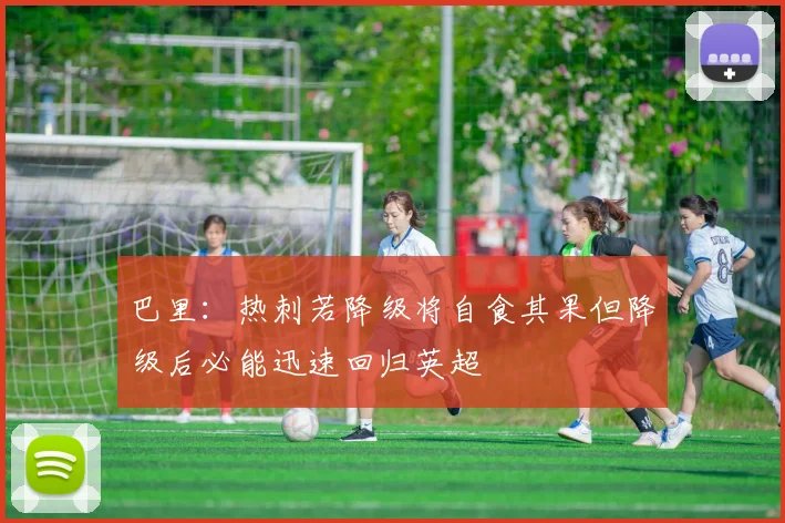 巴里：热刺若降级将自食其果但降级后必能迅速回归英超