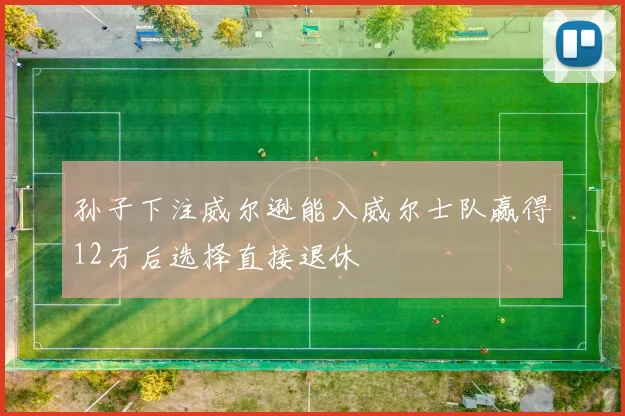 孙子下注威尔逊能入威尔士队赢得12万后选择直接退休
